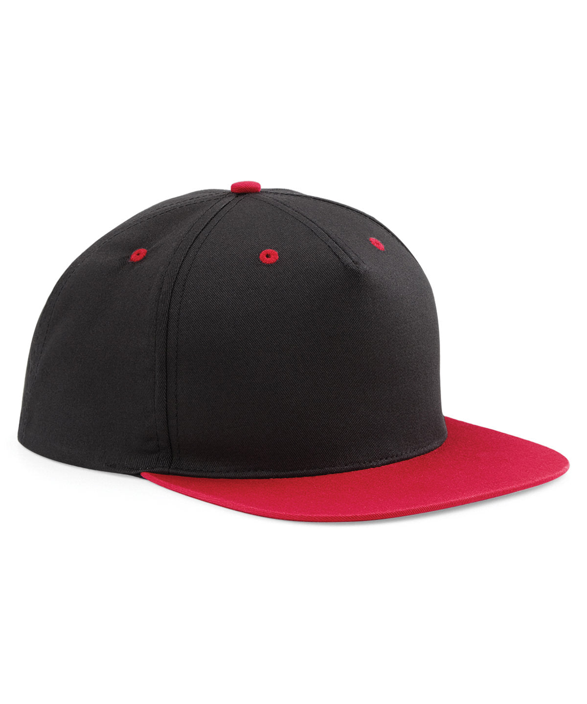 Beechfield 5-panel Contrast Snapback - Black/Classic Red