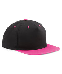 Beechfield 5-panel Contrast Snapback - Black/Fuchsia