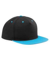 Beechfield 5-panel Contrast Snapback - Black/Surf Blue