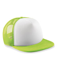 Beechfield Junior Vintage Snapback Trucker - Lime Green/White