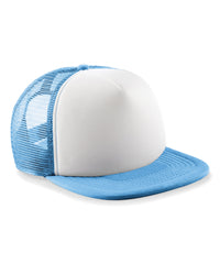 Beechfield Junior Vintage Snapback Trucker - Sky Blue/White