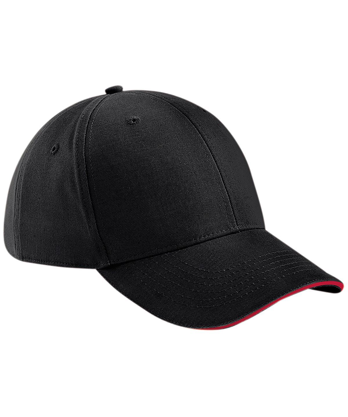 Beechfield Athleisure 6-panel Cap - Black/Classic Red