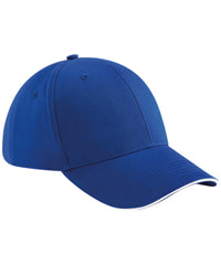 Beechfield Athleisure 6-panel Cap - Bright Royal/White