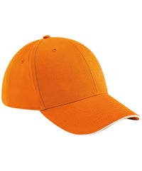 Beechfield Athleisure 6-panel Cap - Orange/White