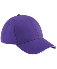 Beechfield Athleisure 6-panel Cap - Purple/White