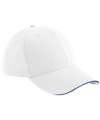 Beechfield Athleisure 6-panel Cap - White/Bright Royal