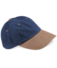 Beechfield Low-profile Heavy Brushed Cotton Cap - French Navy/Taupe