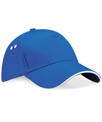 Beechfield Ultimate 5-panel Cap - Sandwich Peak - Bright Royal/White