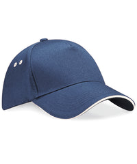 Beechfield Ultimate 5-panel Cap - Sandwich Peak - Navy/Putty