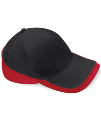Beechfield Teamwear Competition Cap - Black/Classic Red