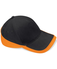 Beechfield Teamwear Competition Cap - Black/Orange