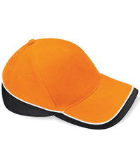 Beechfield Teamwear Competition Cap - Orange/Black/White