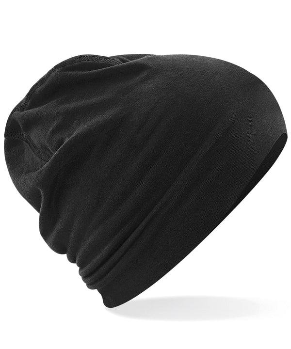 Beechfield Hemsedal Cotton Beanie - Black/Black