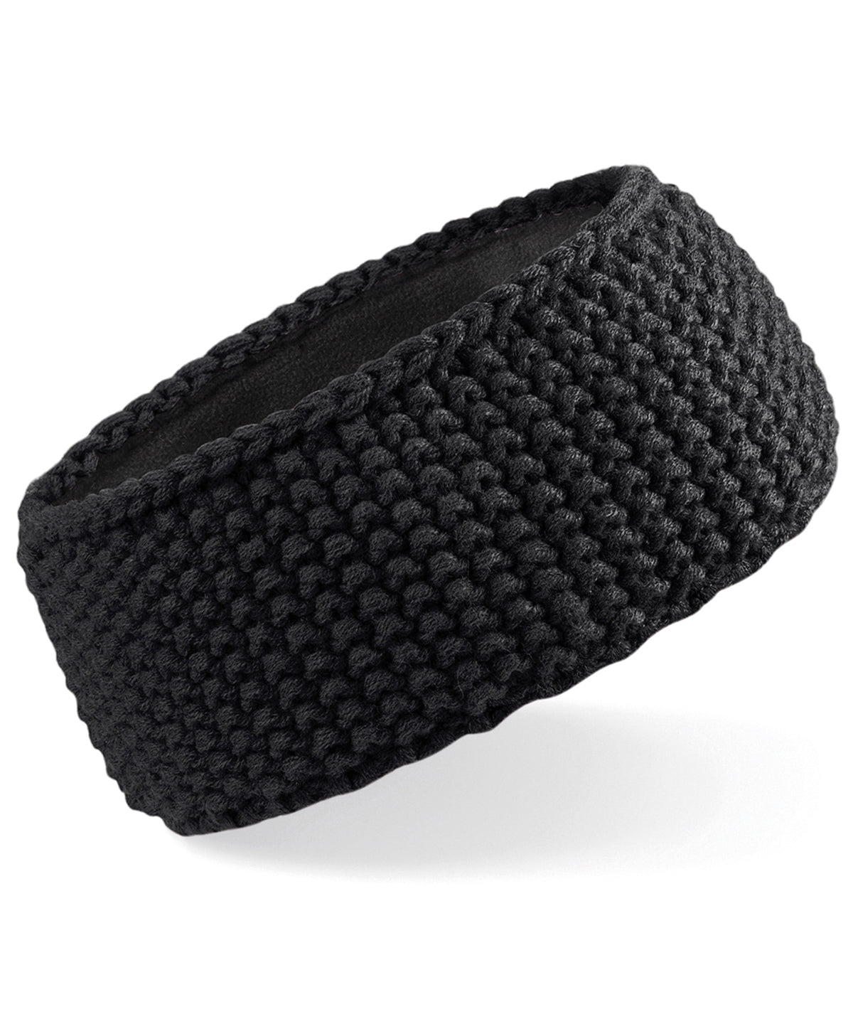 Beechfield Slopeside Waffle Headband - Black