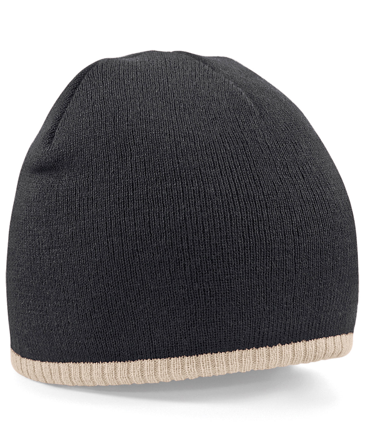 Beechfield Two-tone Pull-on Beanie - Black/Stone