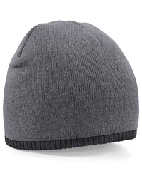 Beechfield Two-tone Pull-on Beanie - Graphite Grey/Black