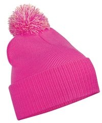Beechfield Snowstar® Beanie - Fuchsia/Off White