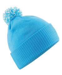 Beechfield Snowstar® Beanie - Surf Blue/Off White