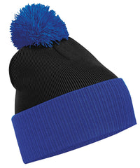 Beechfield Snowstar® Two-tone Beanie - Black/Bright Royal