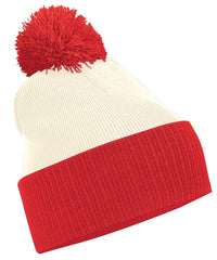 Beechfield Snowstar® Two-tone Beanie - Off White/Bright Red