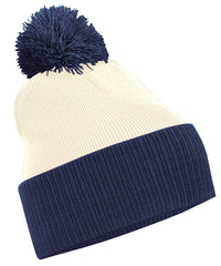 Beechfield Snowstar® Two-tone Beanie - Off White/French Navy
