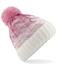 Beechfield Ombré Beanie - Dusky Pink/Off White