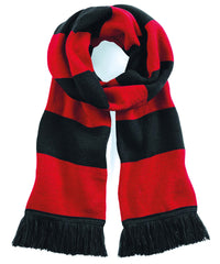 Beechfield Stadium Scarf - Black/Classic Red