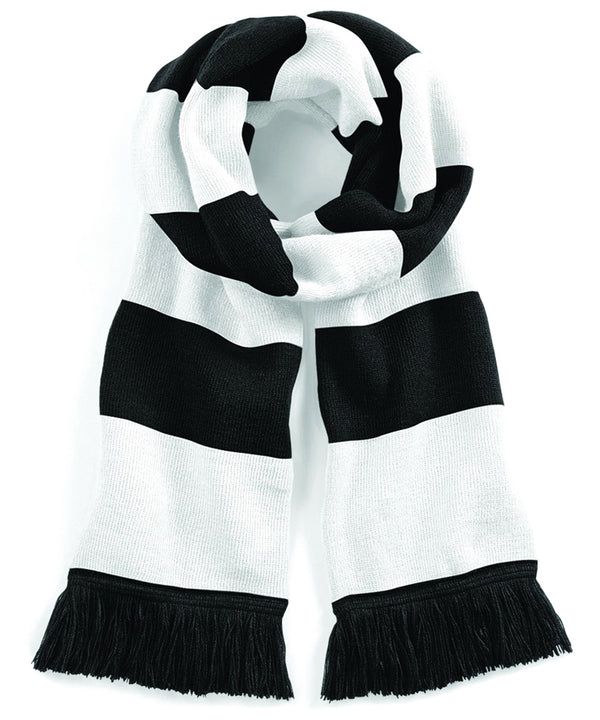 Beechfield Stadium Scarf - Black/White