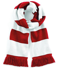 Beechfield Stadium Scarf - Classic Red/White