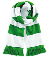Beechfield Stadium Scarf - Kelly Green/White