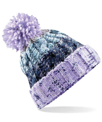 Beechfield Corkscrew Pom Pom Beanie - Lavender Fizz