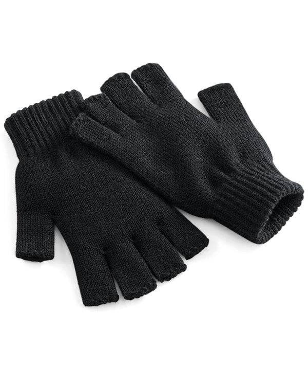 Beechfield Fingerless Gloves - Black