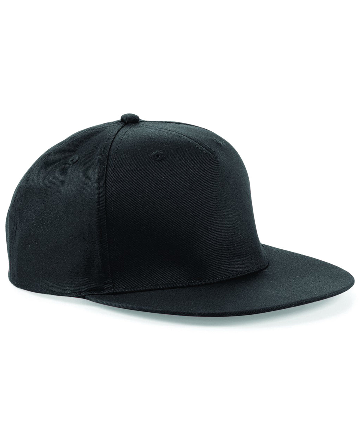 Beechfield 5-panel Snapback Rapper Cap - Black