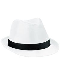 Beechfield Fedora - White/Black
