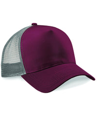 Beechfield Snapback Trucker - Burgundy/Light Grey