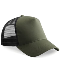 Beechfield Snapback Trucker - Olive Green/Black