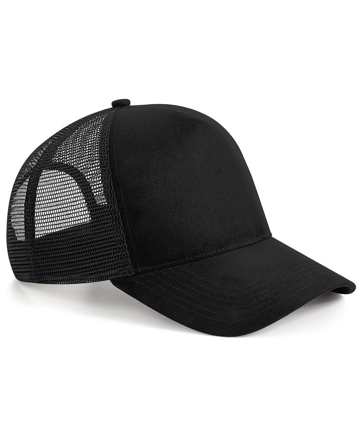 Beechfield Suede Snapback Trucker - Black