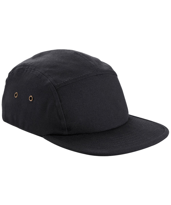 Beechfield Canvas 5-panel Camper Cap - Black