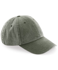 Beechfield Low-profile Vintage Cap - Vintage Olive