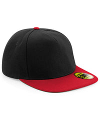 Beechfield Original Flat Peak Snapback - Black/Classic Red
