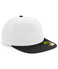 Beechfield Original Flat Peak Snapback - White/Black