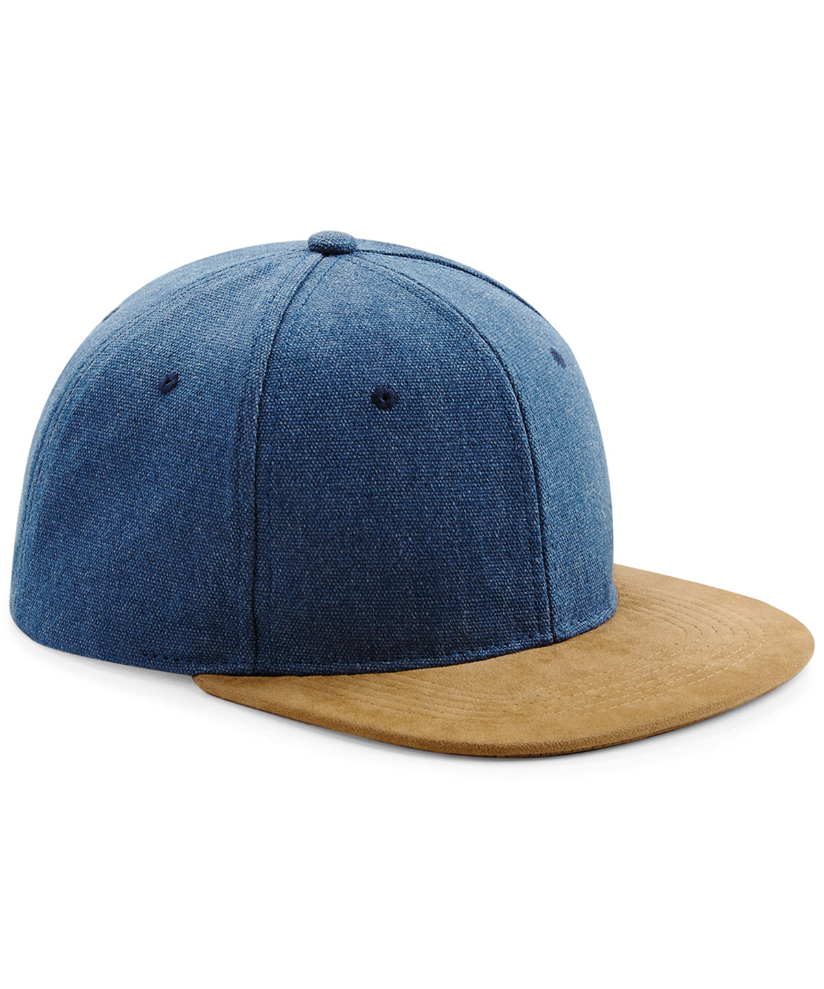 Beechfield Suede Peak Snapback - Denim Blue