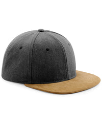 Beechfield Suede Peak Snapback - Vintage Black