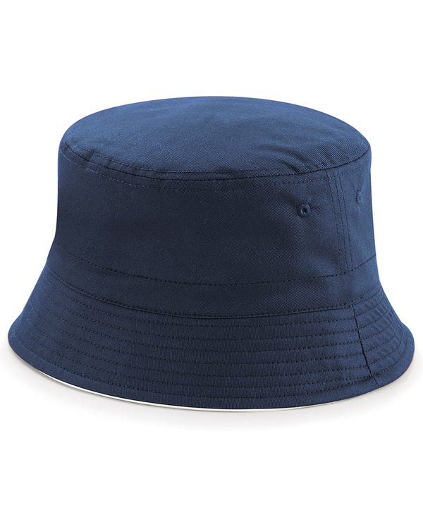 Beechfield Reversible Bucket Hat - French Navy/White
