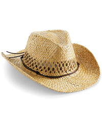Beechfield Straw Cowboy Hat - Natural