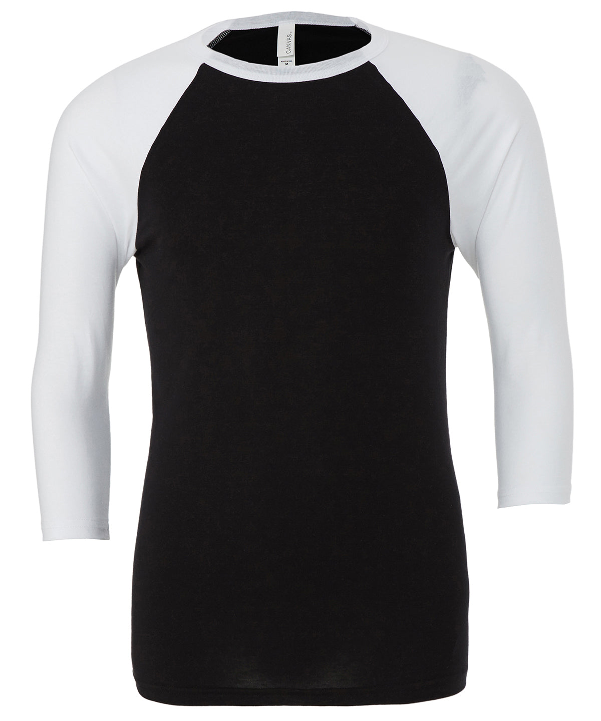 Bella Canvas Unisex Triblend ¾ Sleeve Baseball T-shirt - Black/White