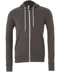 Bella Canvas Unisex Polycotton Fleece Full-zip Hoodie - Asphalt