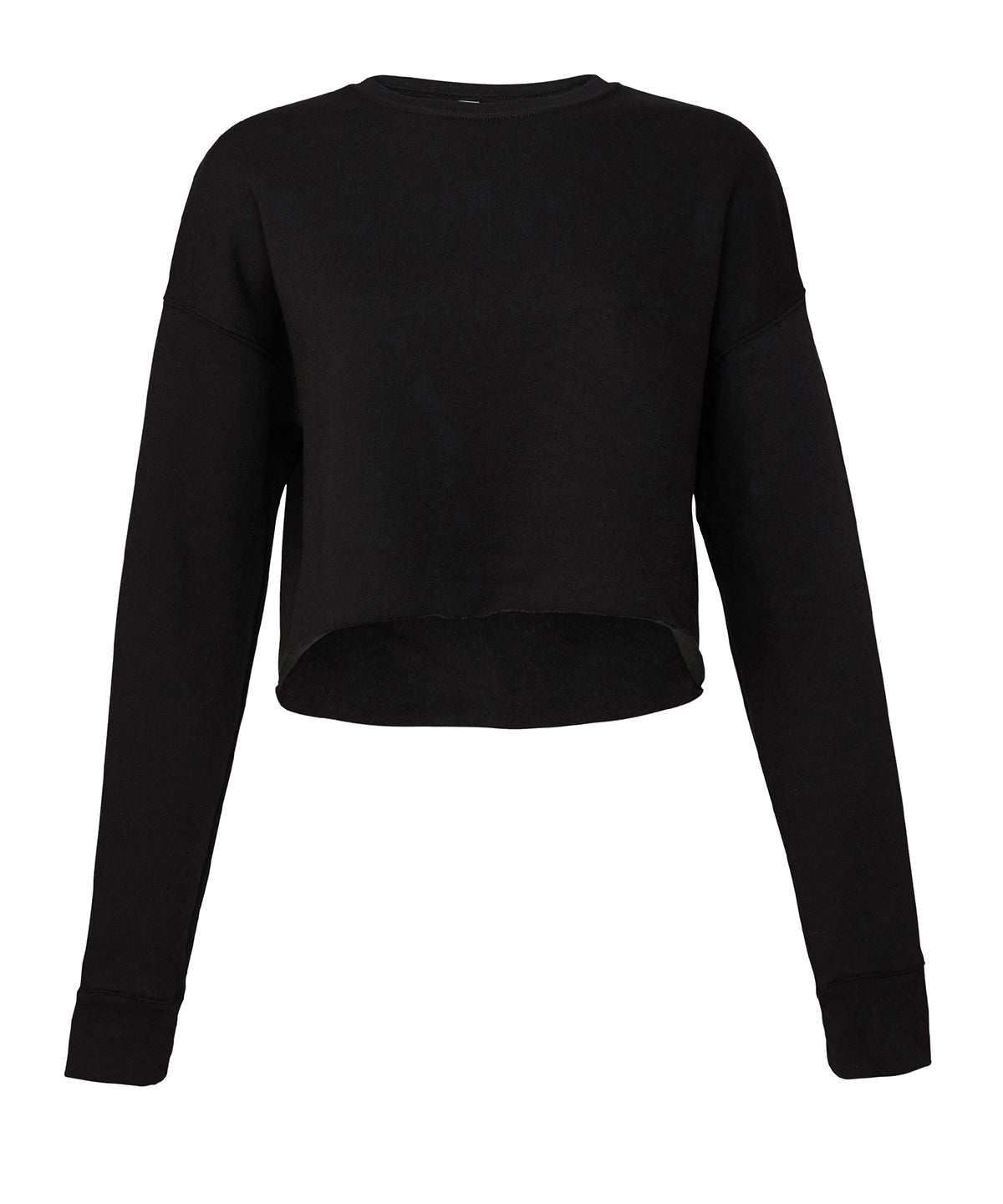 Bella Canvas Women's Cropped Crew Fleece - Black