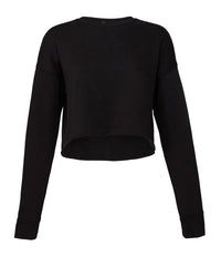 Bella Canvas Women's Cropped Crew Fleece - Black
