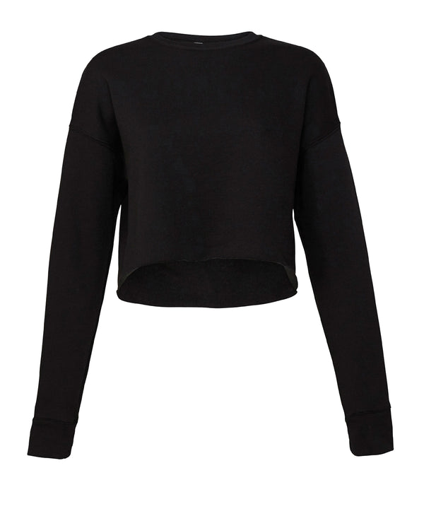 Bella Canvas Women's Cropped Crew Fleece - Black